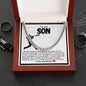 Son Cuban Chain Necklace- Baseball
