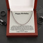 Happy Birthday Cuban Link Chain