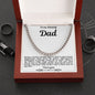 To My Amazing Dad Cuban Link Necklace