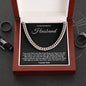 To My Handsome Husband Cuban Chain Necklace