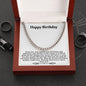 Happy Birthday Cuban Link Chain