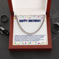 Happy Birthday Cuban Link Chain Necklace