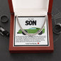 Son Cuban Chain Necklace- Green Sports Car