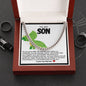 Son Cuban Chain Necklace- Green Dinosaur