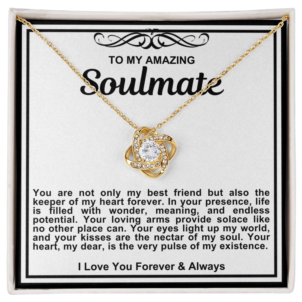 Soulmate Love Knot Necklace-Your Eyes Light Up My World