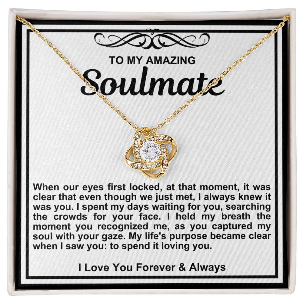 Soulmate Love Knot Necklace- When Our Eyes First Locked