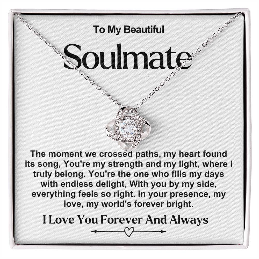 Soulmate Valentine Love Knot Necklace