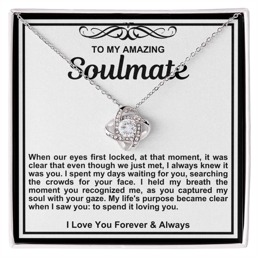 Soulmate Love Knot Necklace- When Our Eyes First Locked