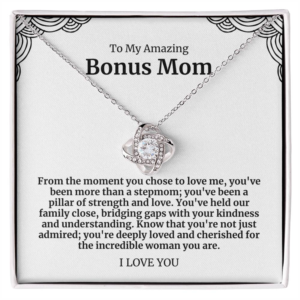 To My Amazing Bonus Mom Necklace