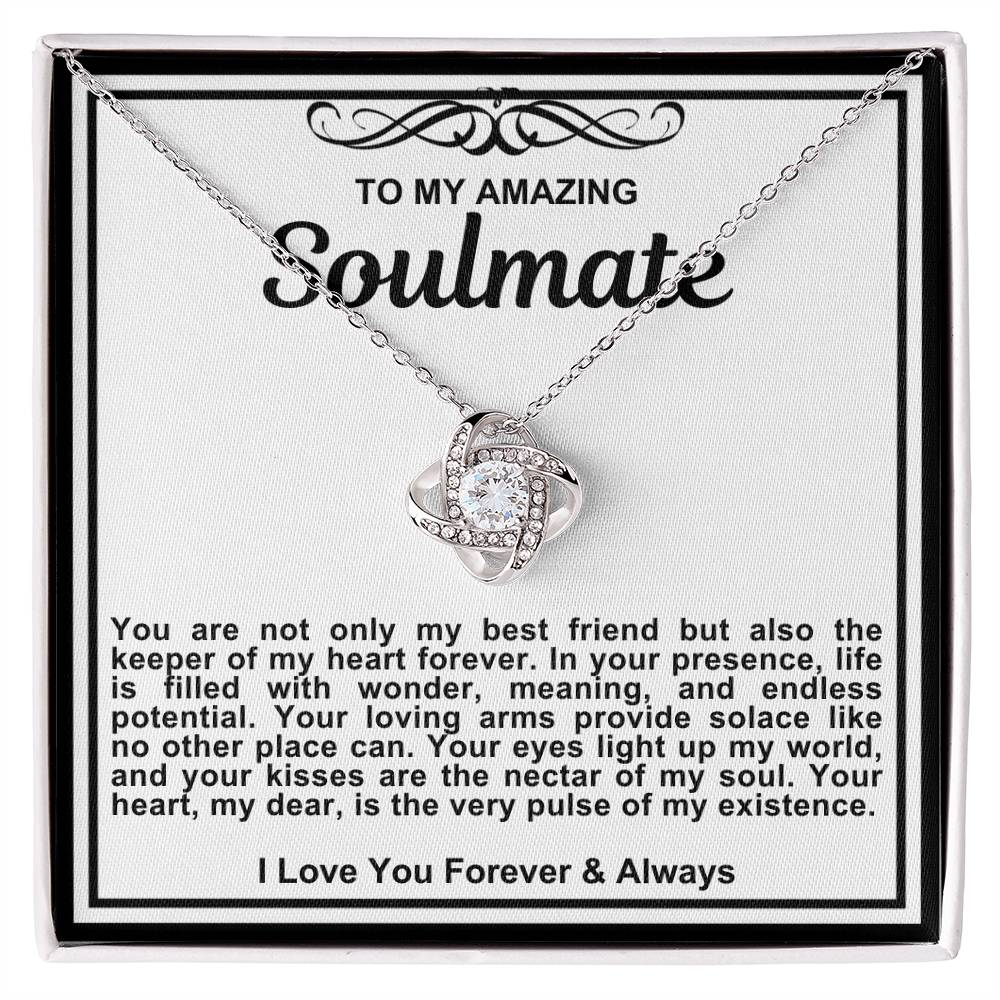 Soulmate Love Knot Necklace-Your Eyes Light Up My World