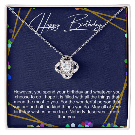 Happy Birthday Necklace
