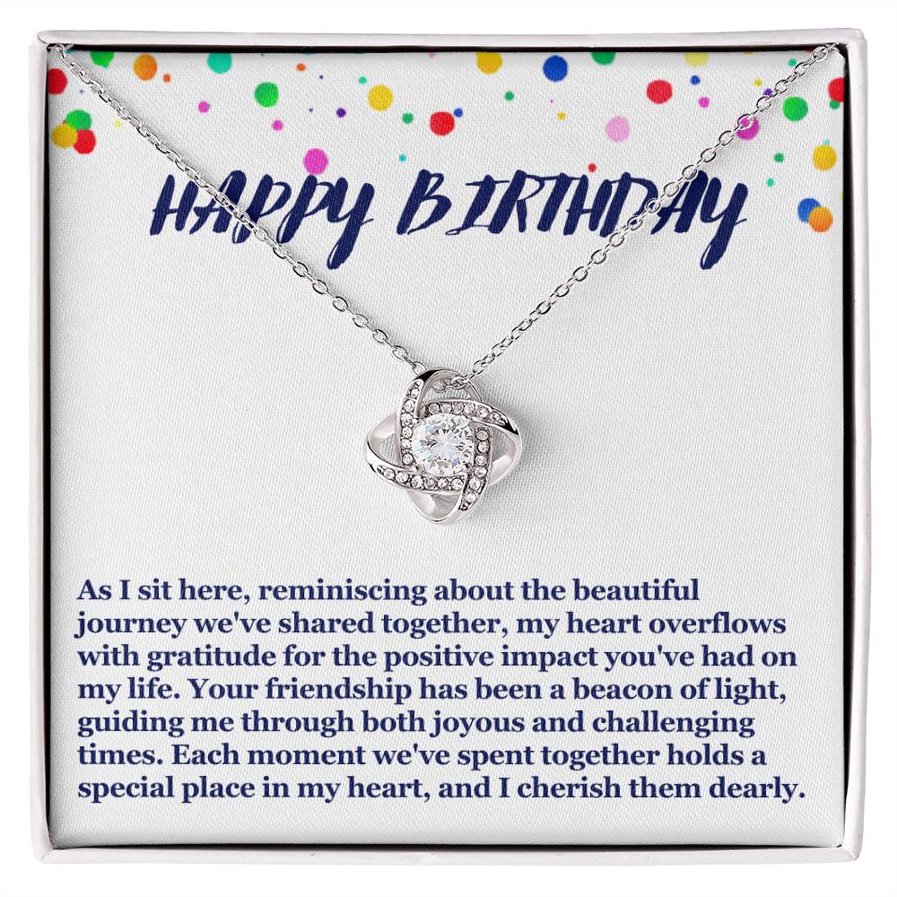 Happy Birthday Love Knot Necklace