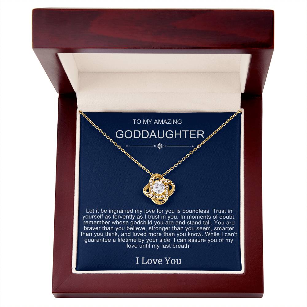 Beautiful Gift To Goddaughter from God Parent "You Are Braver Than You Believe" Necklace