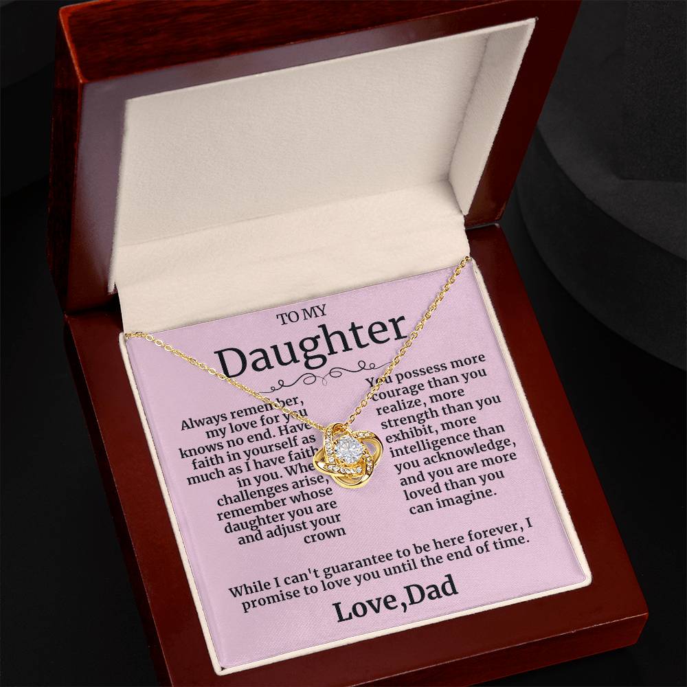 Beautiful Gift To Daughter "You Are Loved More Than You Can Imagine" Necklace