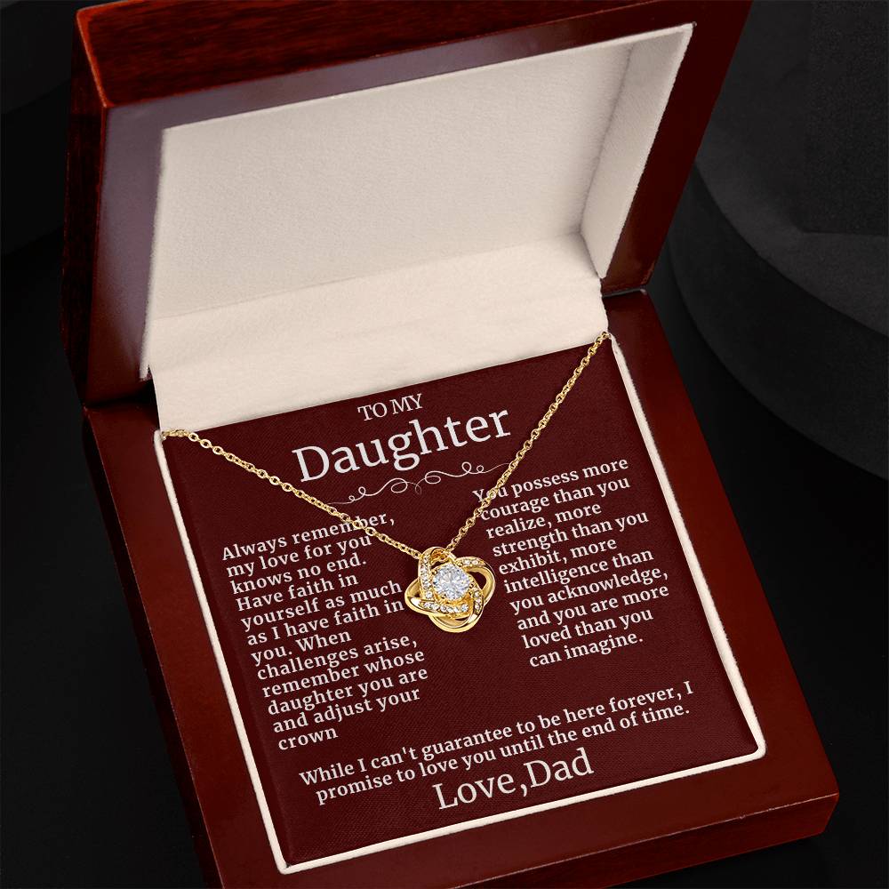 Beautiful Gift To Daughter "You Are Loved More Than You Can Imagine" Necklace