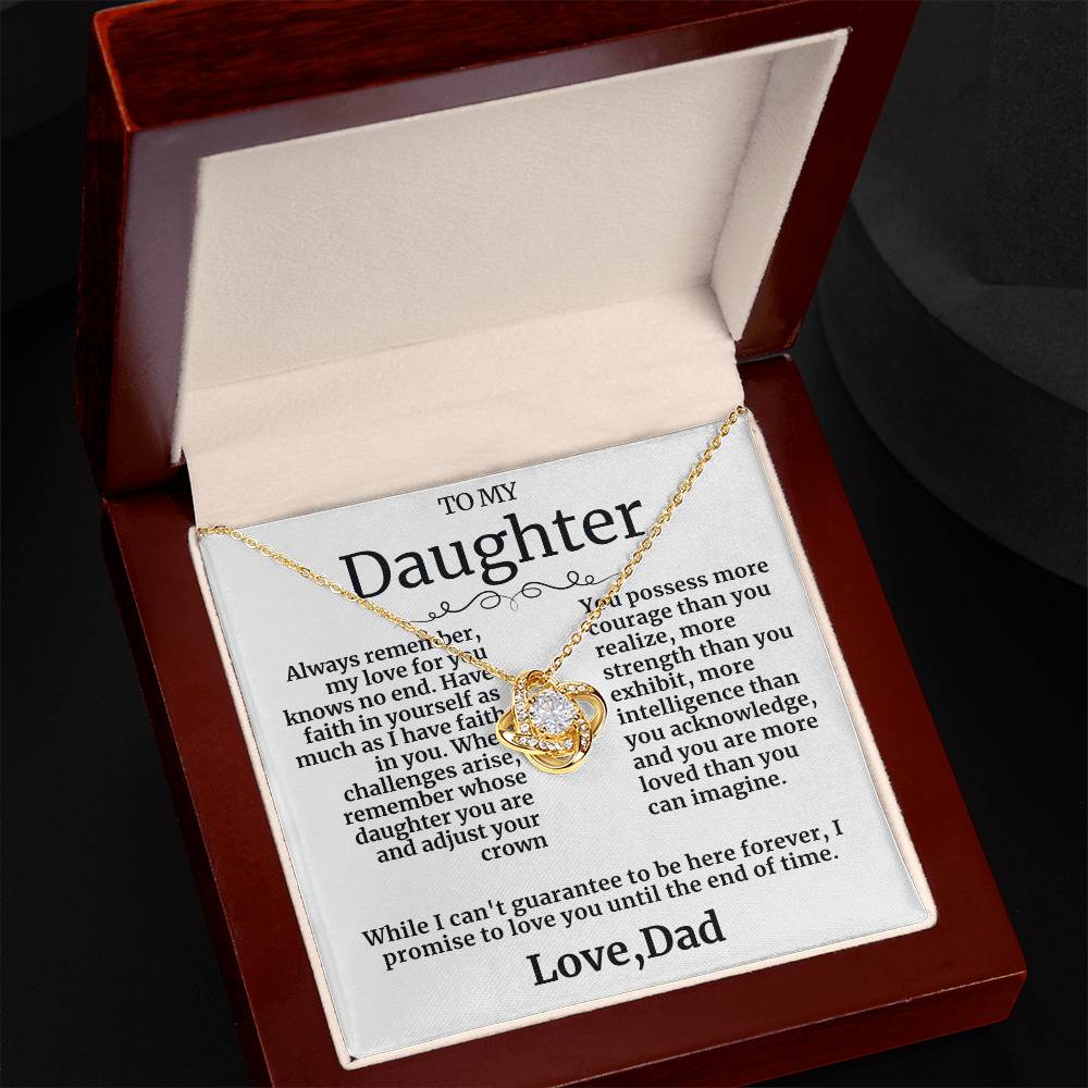 Beautiful Gift To Daughter "You Are Loved More Than You Can Imagine" Necklace