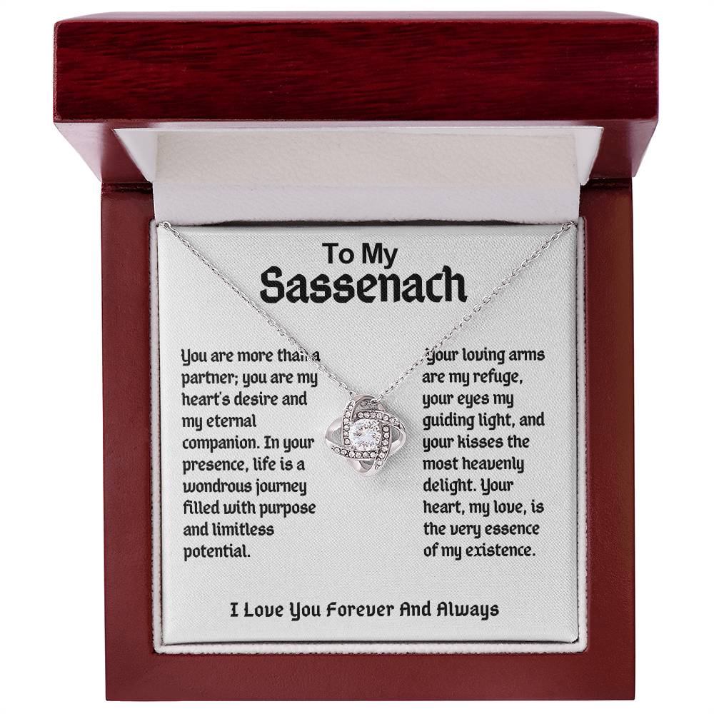To My Sassenach Love Knot Necklace