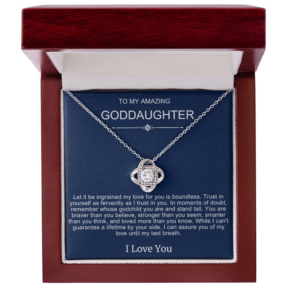 Beautiful Gift To Goddaughter from God Parent "You Are Braver Than You Believe" Necklace