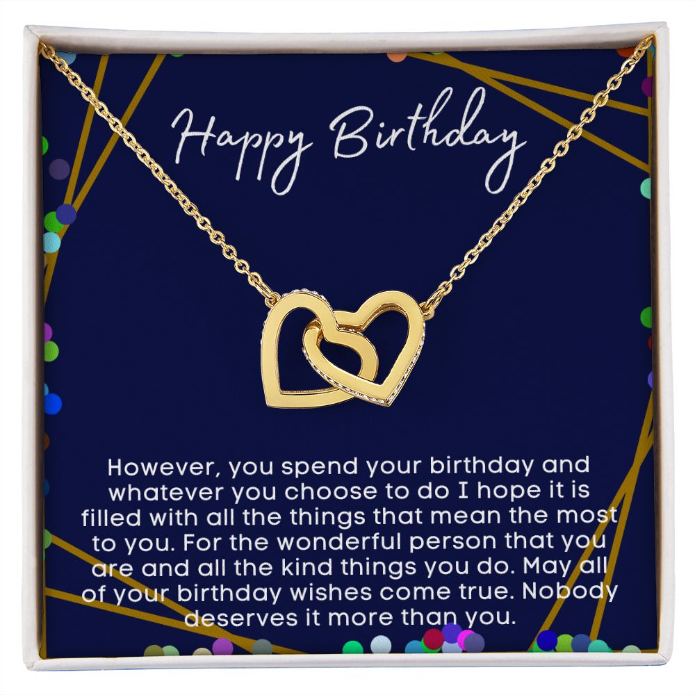 Happy Birthday Hearts Necklace