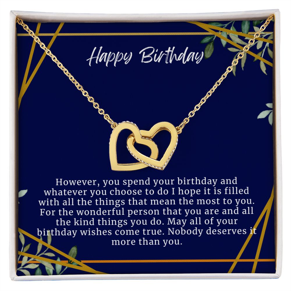Happy Birthday Hearts Necklace