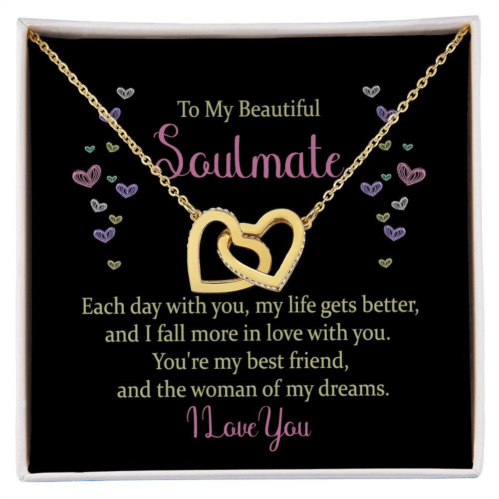 To My Beautiful Soulmate Hearts Necklace