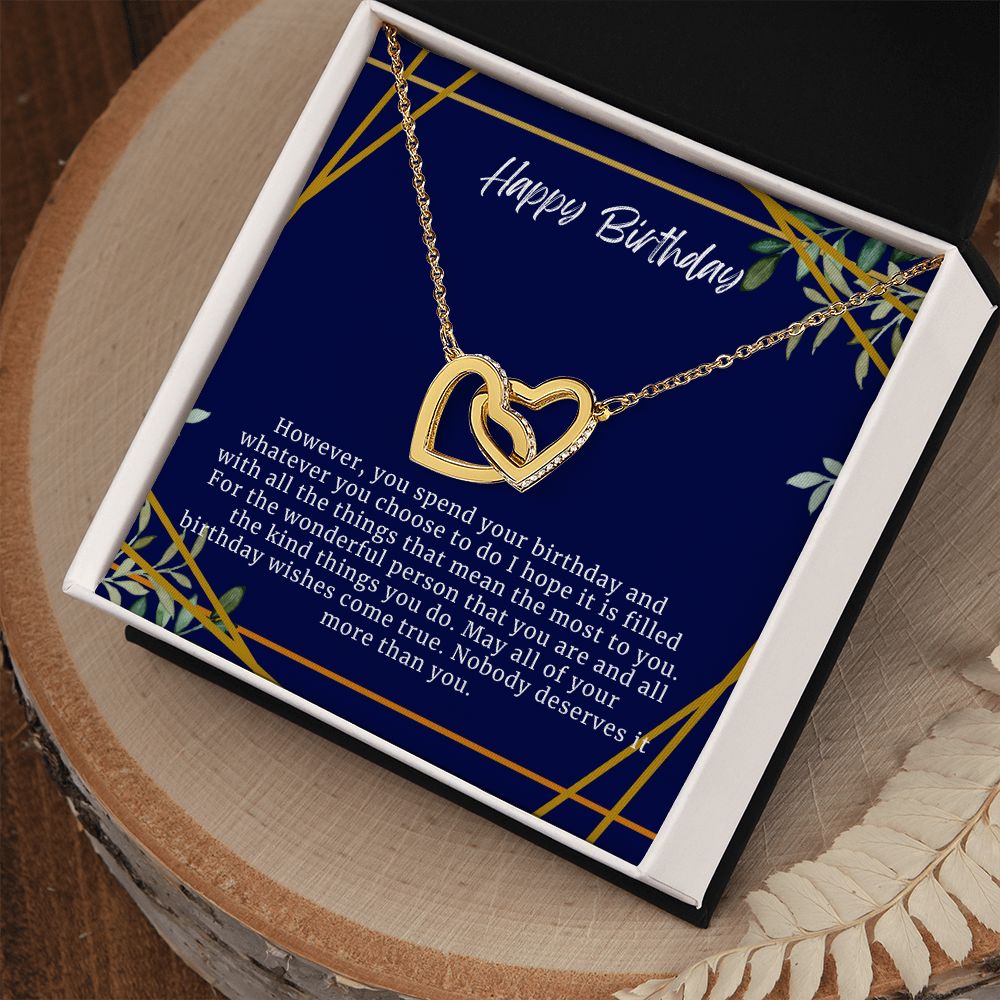 Happy Birthday Hearts Necklace