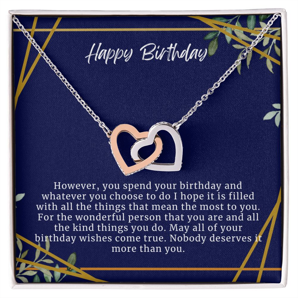 Happy Birthday Hearts Necklace