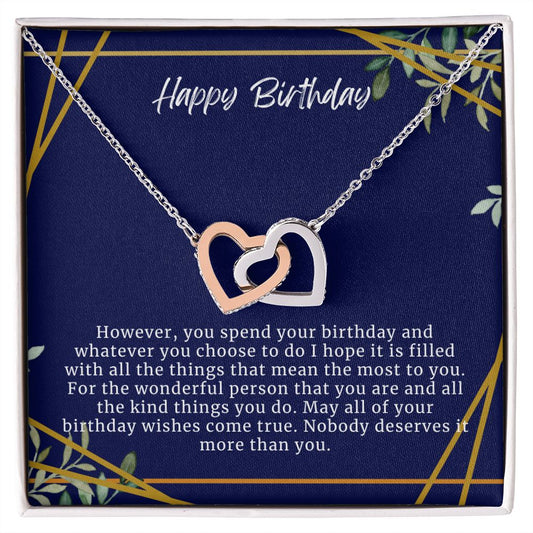 Happy Birthday Hearts Necklace