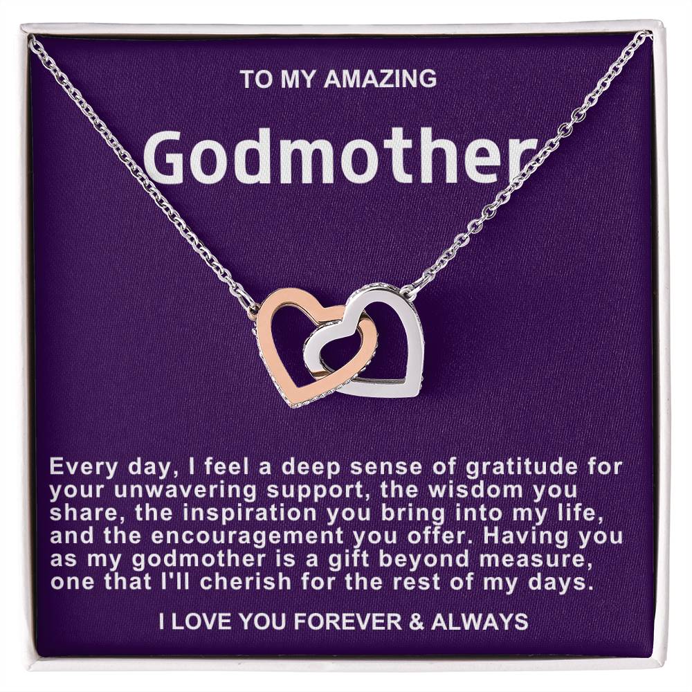 Godmother Interlocking Hearts Necklace