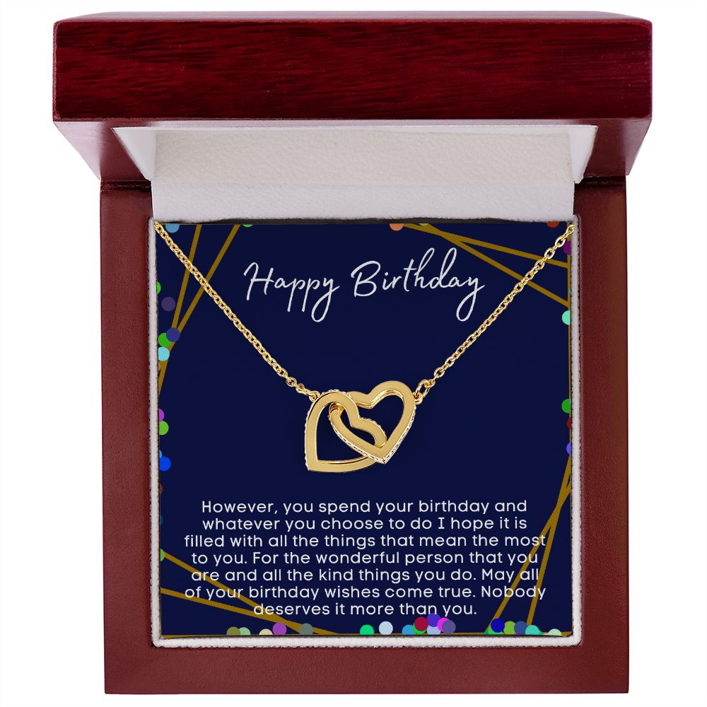 Happy Birthday Hearts Necklace