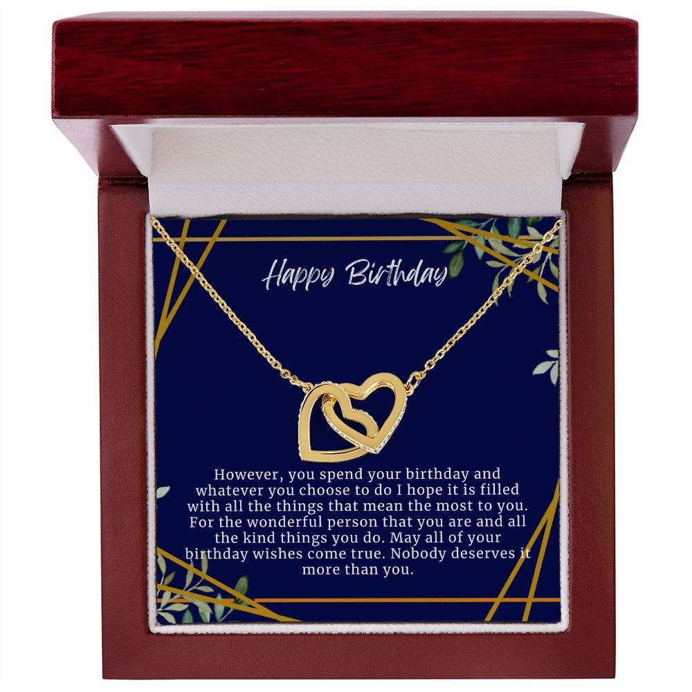 Happy Birthday Hearts Necklace