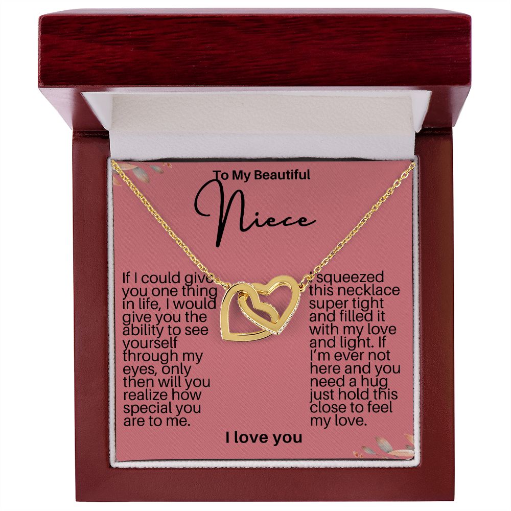To My Beautiful Niece Hearts Necklace