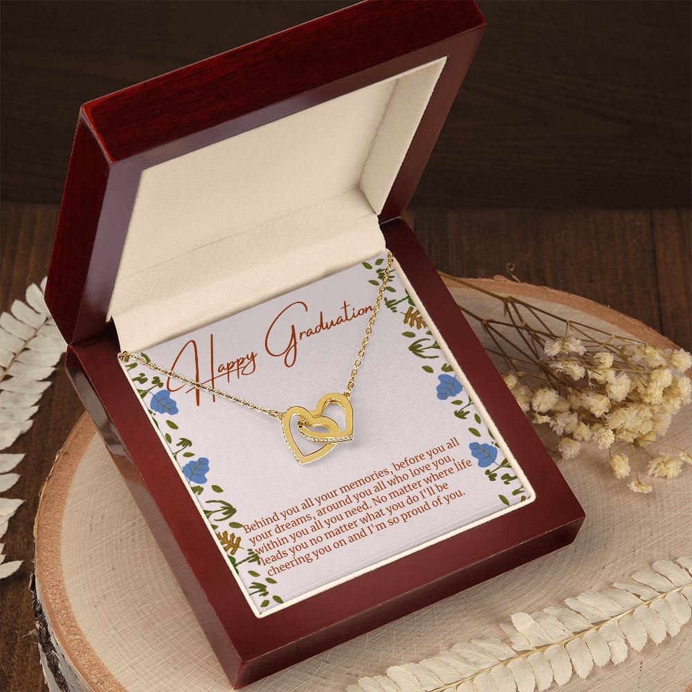 Happy Graduation Hearts Necklace