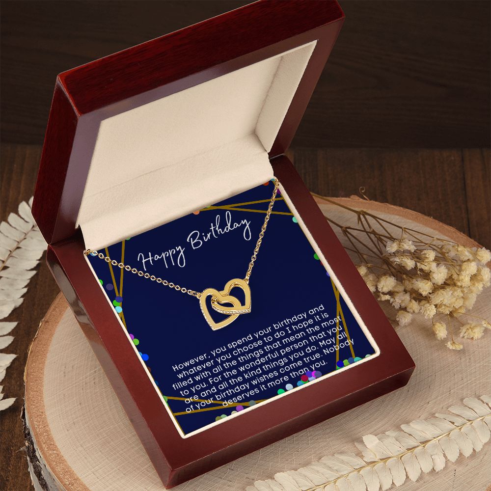 Happy Birthday Hearts Necklace