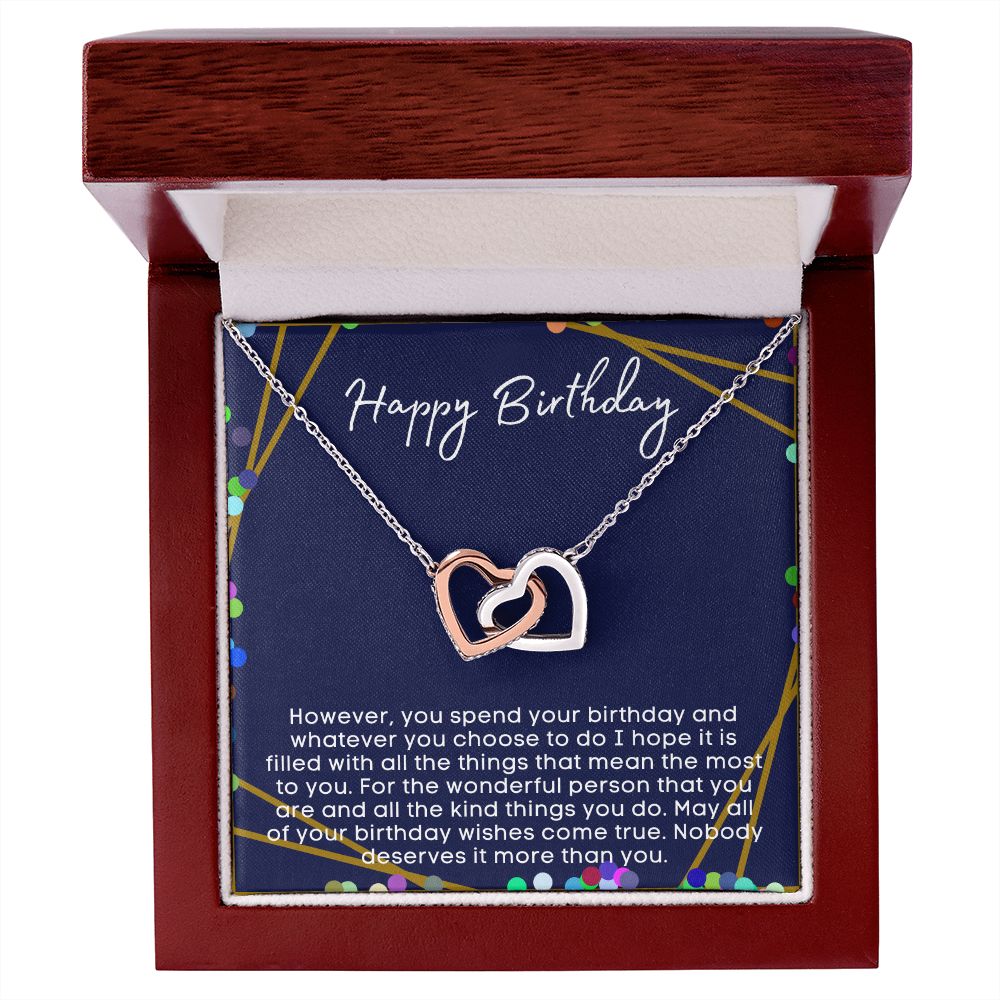Happy Birthday Hearts Necklace