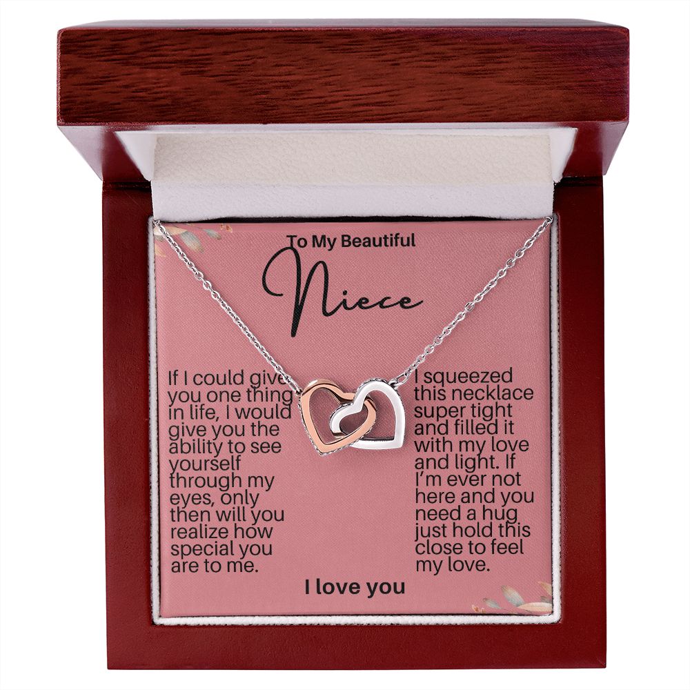 To My Beautiful Niece Hearts Necklace