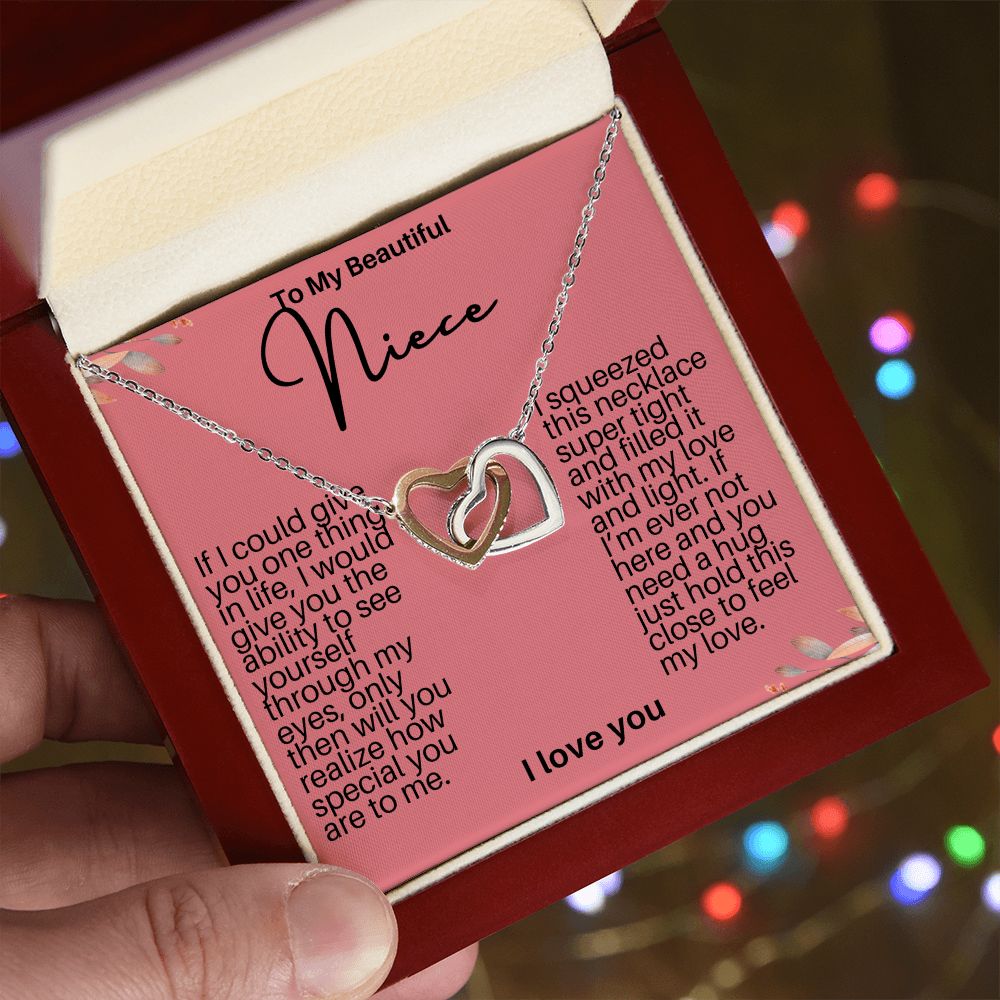 To My Beautiful Niece Hearts Necklace