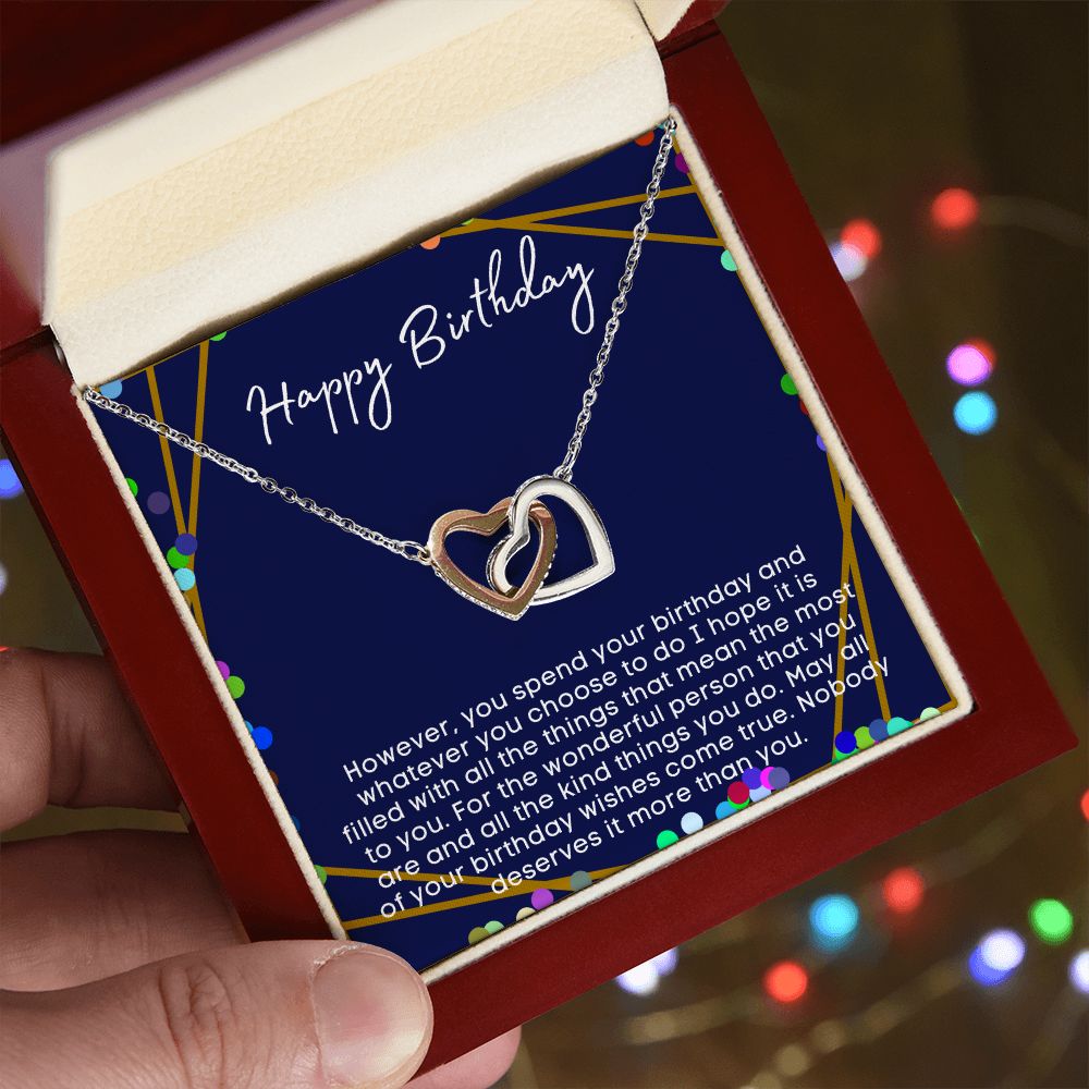 Happy Birthday Hearts Necklace