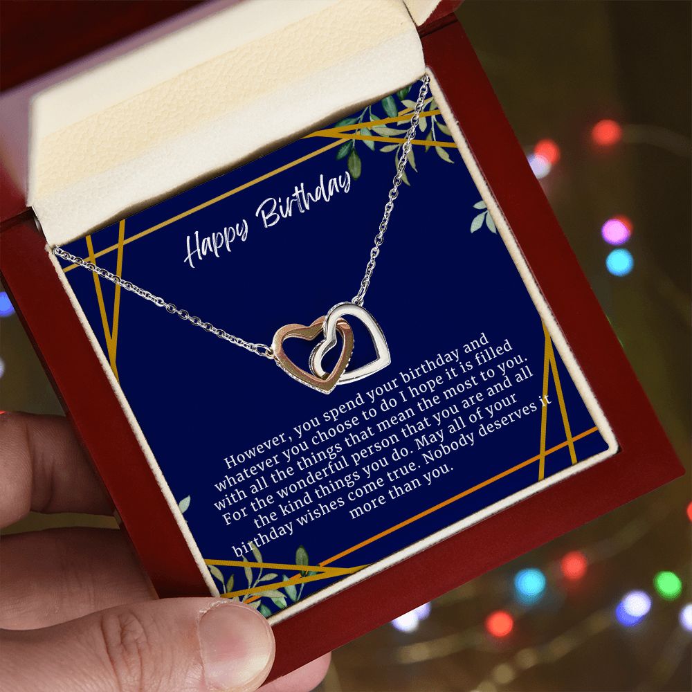 Happy Birthday Hearts Necklace