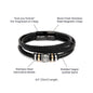 Boyfriend Vegan Leather Bead Bracelet