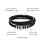 Boyfriend Vegan Leather Bead Bracelet