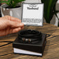 Husband Vegan Leather Bead Bracelet