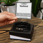 Husband Vegan Leather Bead Bracelet