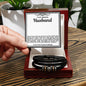 Husband Vegan Leather Bead Bracelet
