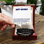 Happy Birthday Men's Vegan Leather Bracelet