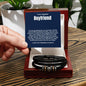 Boyfriend Vegan Leather Bead Bracelet