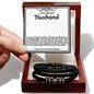 Husband Vegan Leather Bead Bracelet