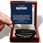 Boyfriend Vegan Leather Bead Bracelet
