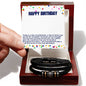 Happy Birthday Men's Vegan Leather Bracelet