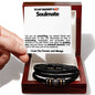 Smokin Hot Soulmate Men's Bead Vegan Leather Bracelet